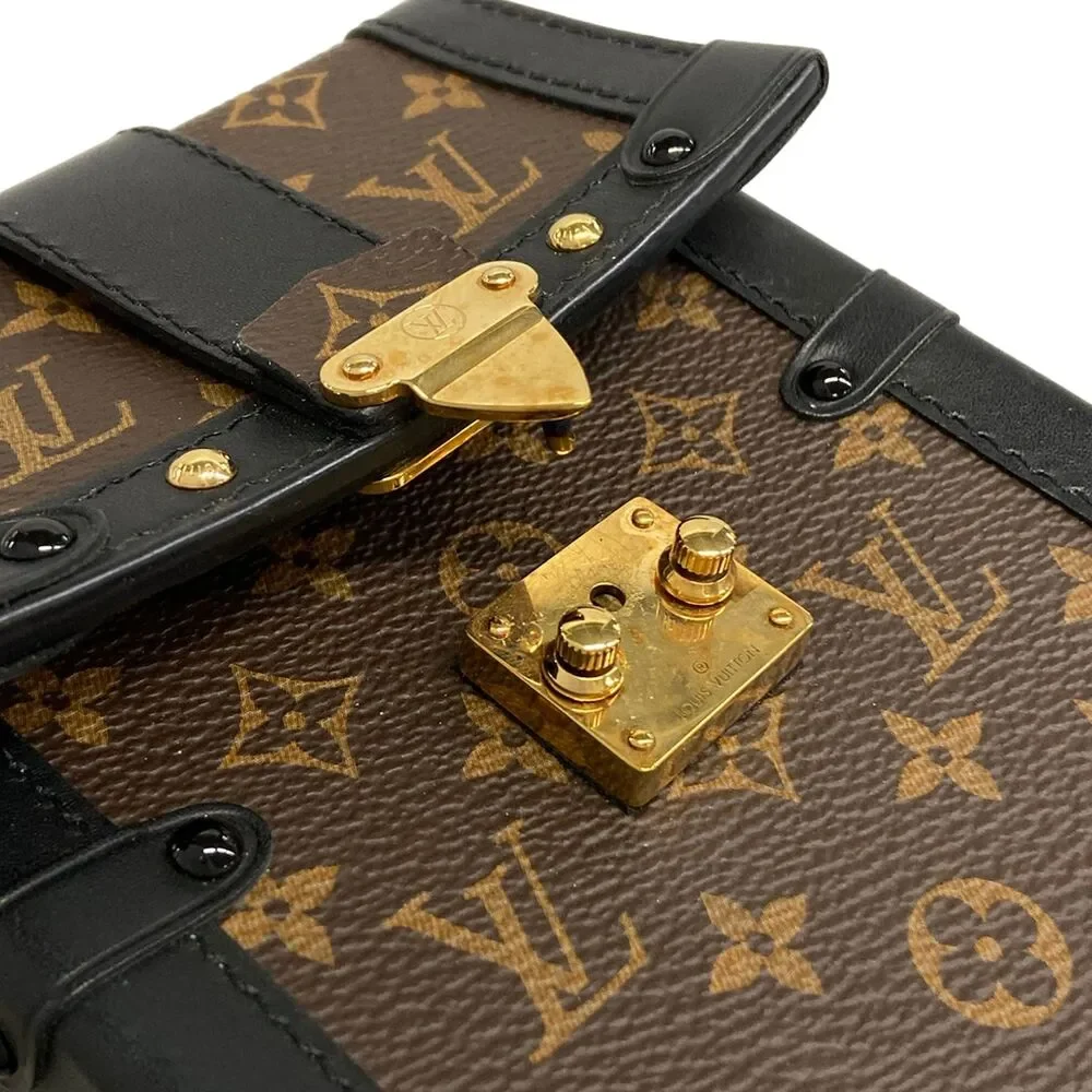 Louis Vuitton Pochette Trunk Vertical Monogram Shoulder Bag M63913 Black